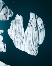 Heart shaped glacier  - Iceland - Drone photo