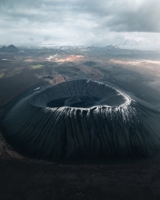 Hverfjall volcano  - Iceland - Drone photo
