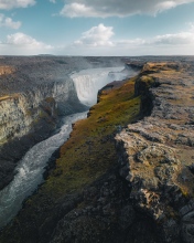Dettifoss waterfall - Iceland - Drone photo