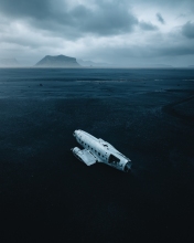 Plane wreck - Iceland - Drone photo