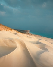 Sand dunes - Arher, Socotra - Drone photo