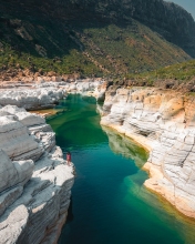 White canyon - Kaleesan, Socotra - Drone photo