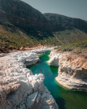 White canyon - Kaleesan, Socotra - Drone photo