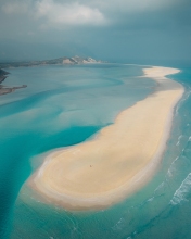 Blue lagoon - Detwah, Socotra - Drone photo