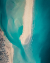 Blue lagoon - Detwah, Socotra - Drone photo