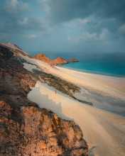 Blue lagoon - Detwah, Socotra - Drone photo