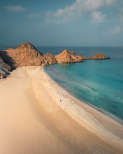 Blue lagoon - Detwah, Socotra - Drone photo