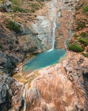 Water pool - Homhill, Socotra - Drone photo