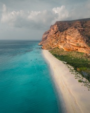 Golden beach - Shoab, Socotra - Drone photo