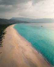 Golden beach - Shoab, Socotra - Drone photo