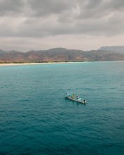 Fishermen - Shoab, Socotra - Drone photo